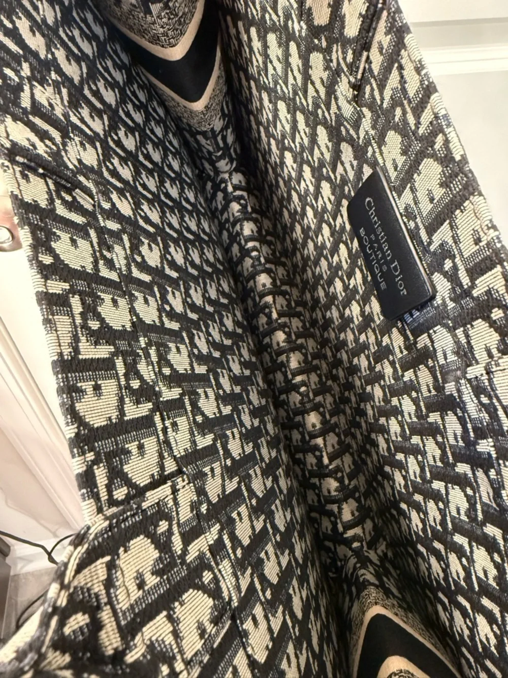 Dior Canvas Tote in Black and Blue - Picture 3 of 4